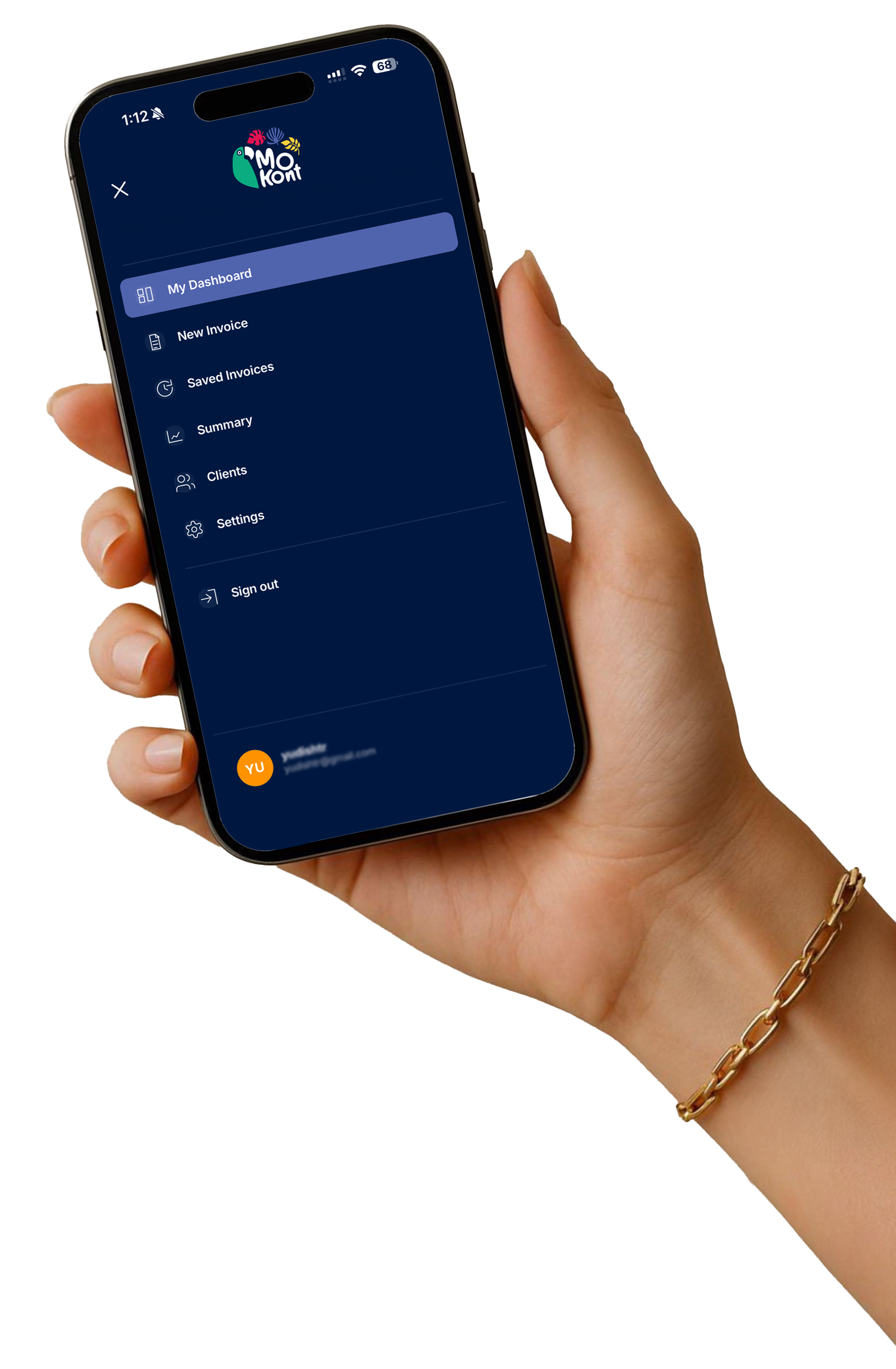MoKont app on mobile